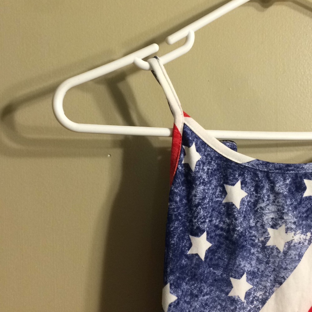 American flag tank top